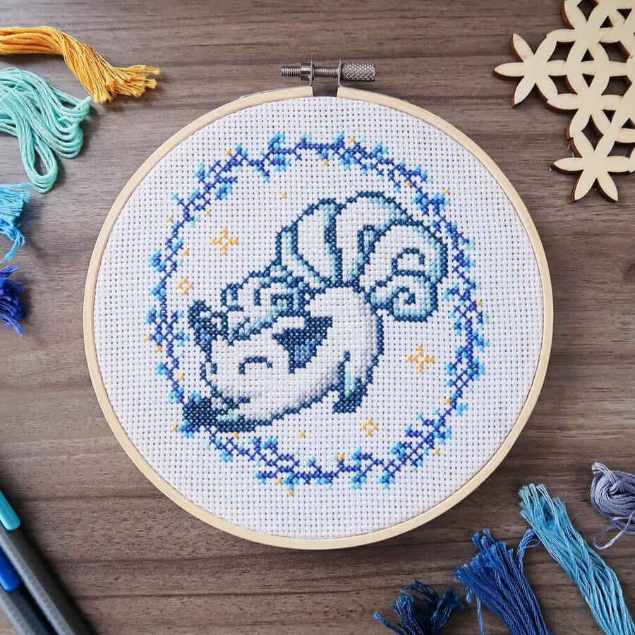 Alolan Vulpix - Cross stitch pattern